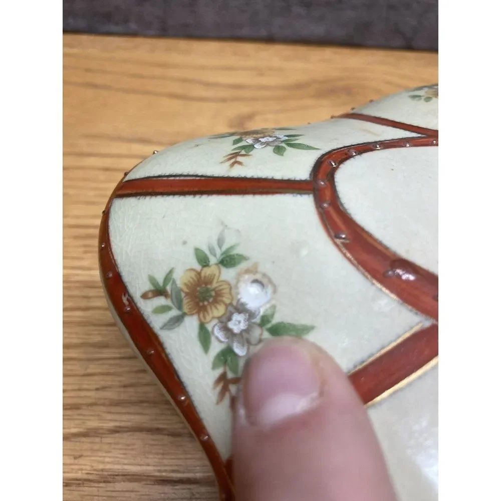 Old Victorian Jewelry Box Vanity‎ Trinket Keepsake Dresser Antique Glass Vintage